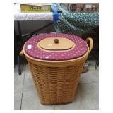 Longaberger Tall Laundry Basket w/Lid & Protector