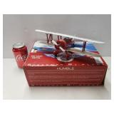 Humble Stearman Bi-Plane Model Plane Coin Bank