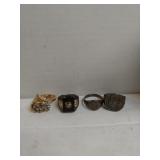 Jewelry: (3) Rings, Clip