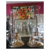 Candle Like Lamps w/ Brass Base