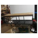 Wrought Iron w/ Wooden Top Shelf