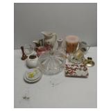 Mini Pitchers, Candle, Candy Dish, Bell, Plates &