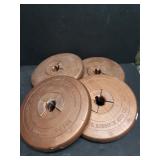 (4) Sears Roebuck 10 lbs barbell weights