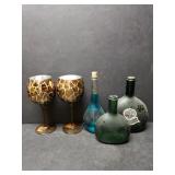 Safari Wine Glasses & Vintage Glass Bottles