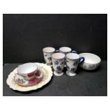 Tea Cups, Bowl, Saucer, Plate