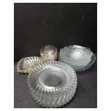 Clear Glassware: plates, bowls, candy dishes &