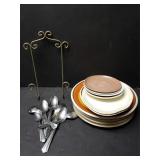 Plates, Plate Shelf, Flatware