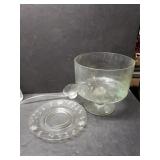 Clear Glassware: Ladle, Candy Dish, Plate