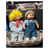 Cabbage Patch Dolls & Basket