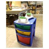 Bright-colored 3-drawer Plastic Organizing Bin &