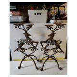 Pair of Jeweled Deer Candle Holders