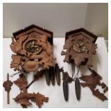 (2) German Cuckoo Clocks - Both need repairs