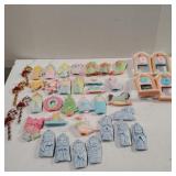 Painted Ceramic Christmas Ornaments & (4) Plastic