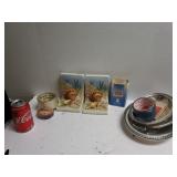 Beach Shell Bookends, Tape, Silver Plated