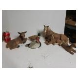 Animal Figurines: Ducks, Horses, Deer