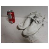 White Minnetonka Moccasin SHoes