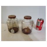 Kendall The 2000 Mile Oil Glass Oil Jars w/ Lids