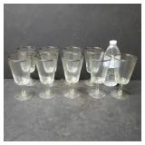 Clear Stem Wine Glasses w/ Silver Rim