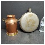 Copper "Milk Can" & Cello Hot Water Bottle