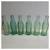 Green Glass Coca-Cola Bottles @@@@ (4) Easton (2)