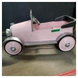 Antique Car Style Pink Pedal Car