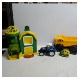 John Deere Toy Barn, Cat Dump Truck & Tractor