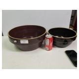 (2) Pottery Bowls