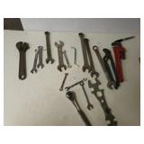 Tools: Wrenches, Pipe Wrench, etc..
