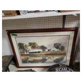 Artwork: Farm House w/ Barn on a Pool Print
