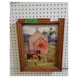 M&M Strawberries Horse Scene Wall Clock