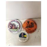 (2) Eastern Shore Threshermen Show Pins & United