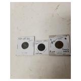 1943 & 1954 Penny & 1982 Indian Cent