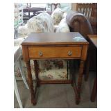 Wooden Side Table / Accent Table w/ "glass knobs"