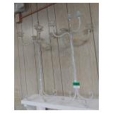 (2) Metal & Bead Candle Holding Stands