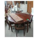 Mahogany Round Kitchen Table w/ 4 Chairs