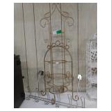 Brass Toned Pie Stand & Plate Stand