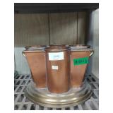 Art deco tapered copper wine cooler
