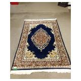Navy & Brown Patterened Area Rug - 50"×77"