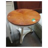 Two-tone 28" Round Wooden Table - No chairs