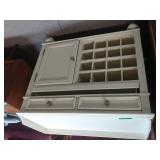 White Wooden Wine Serving Buffet