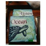 (2) Square Canvas Wall Hanging Pieces - Ocean