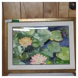 Gold Tone Framed Lilypad Print