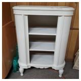 White Wooden Open Front Cabinet