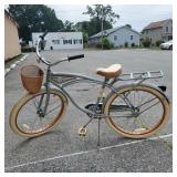 Vintage Gray Huffy Deluxe Bike w/basket