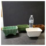 (4) Small Pottery Dishes some maker marks