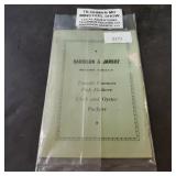 1948 Old Time Minstrels Brochure Harrison &