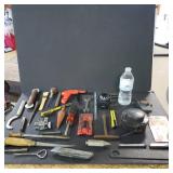 Tools: Plumb Bobs, Screen repair tool, weed eater