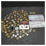 Foreign Paper Money & Coins: Iran, Norway, Iraq &