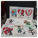 Vintage Cartoonist Happy Anniversary, Birthday &