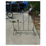 (2) Decorative Outdoor Pieces - Fence Plant Stand